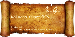 Kalocsa Gusztáv névjegykártya